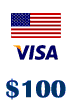 گیفت کارت ویزا 100 دلاری امریکا