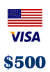 گیفت کارت ویزا 500 دلاری امریکا (تحویل ۴۸ ساعته)