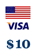 گیفت کارت ویزا 10 دلاری امریکا